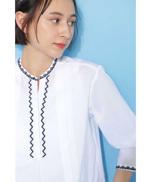 「human woman」 7分袖ブラウス MEDIUM ホワイト レディース_画像7