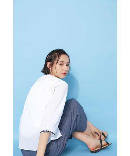 「human woman」 7分袖ブラウス MEDIUM ホワイト レディース_画像8