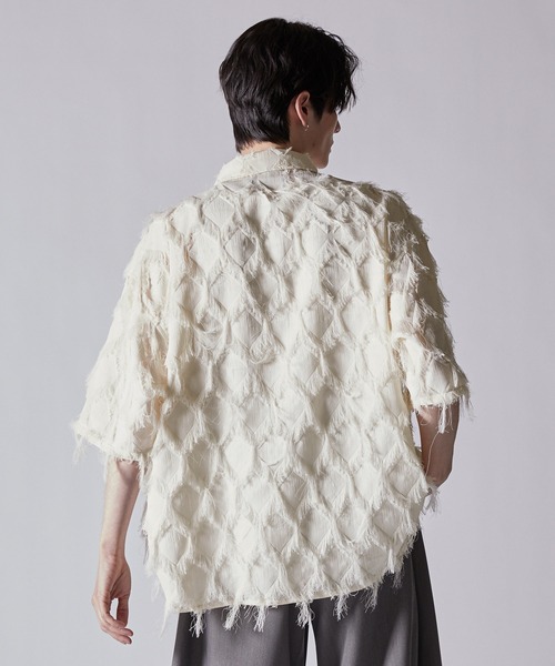 「CLEL」 半袖シャツ L チャコールグレー メンズ_画像5