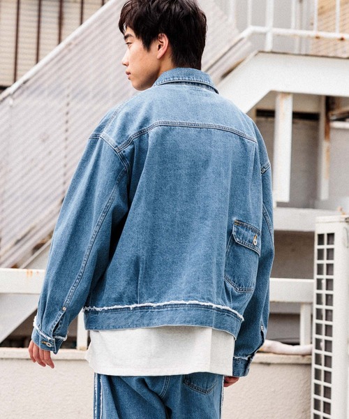 【美品】Fサイズ niko and... ニコアンド ジャケット Gジャン niko and…（ニコアンド） デニムジャケット MEDIUM ブルー メンズ