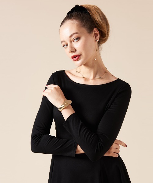 JENNE」 長袖ワンピース MEDIUM ネイビー レディース : ZOZOTOWN Yahoo