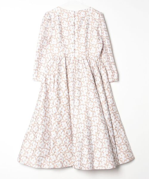 「SEVEN TEN」 花柄半袖ワンピース M グリーン レディース_画像2