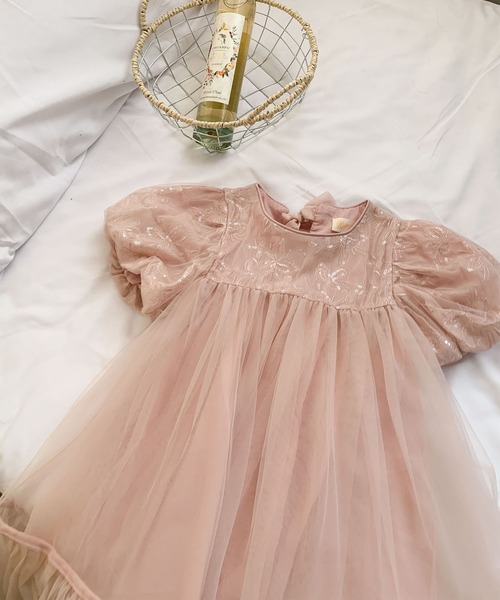 「aimoha」 「KIDS」半袖ワンピース 140 グレー キッズ_画像8