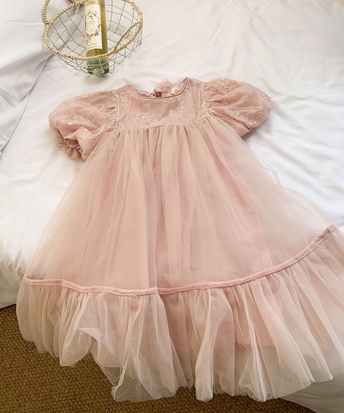 「aimoha」 「KIDS」半袖ワンピース 140 グレー キッズ_画像9