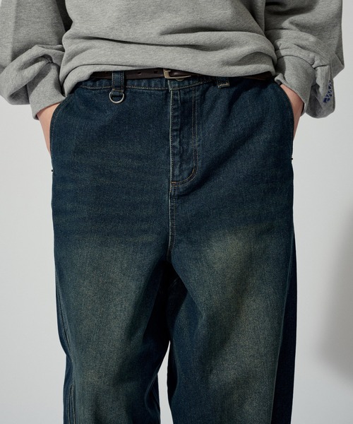 「WETTEMPT」 デニムパンツ LARGE インディゴブルー メンズ_画像9