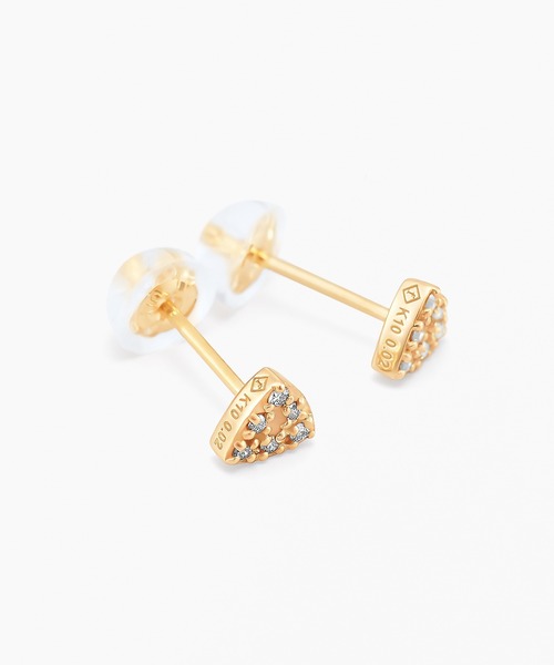 ピアス K10YG ダイヤモンド ピアス レディースの画像