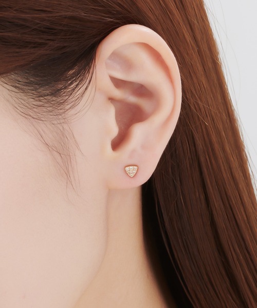 ピアス K10YG ダイヤモンド ピアス レディースの画像