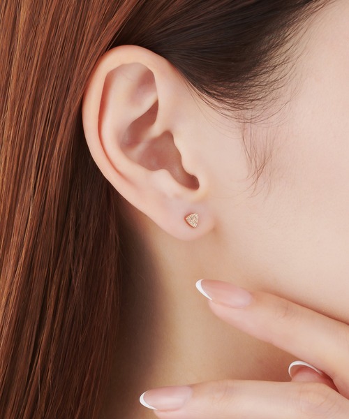 ピアス K10YG ダイヤモンド ピアス レディースの画像