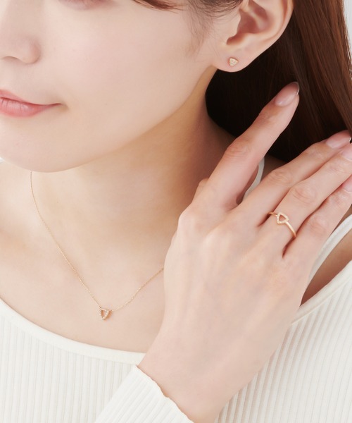 ピアス K10YG ダイヤモンド ピアス レディースの画像