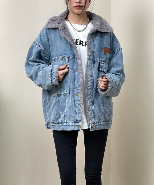 「MAISON DE THERESE」 デニムジャケット L ブルー レディース_画像3