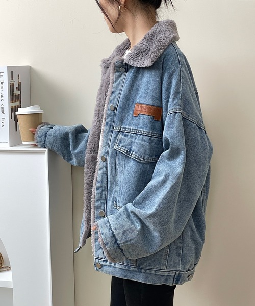 「MAISON DE THERESE」 デニムジャケット L ブルー レディース_画像7