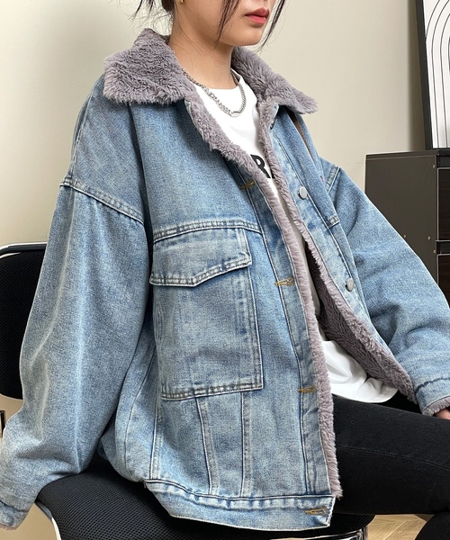 「MAISON DE THERESE」 デニムジャケット L ブルー レディース_画像8