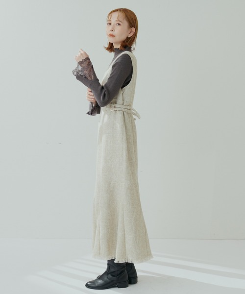 「natural couture」 サロペットスカート FREE ベージュ レディース_画像9
