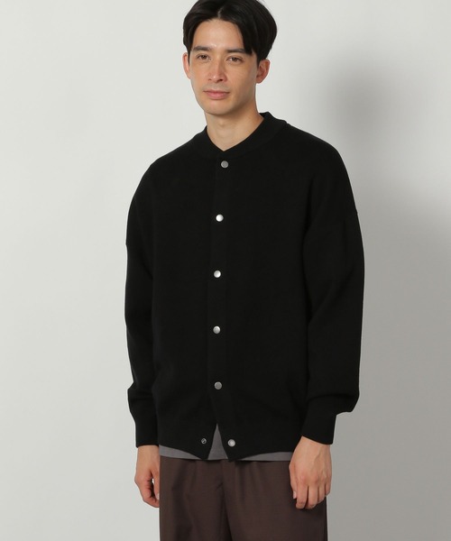 「LAKOLE」 ニットカーディガン MEDIUM ブラック メンズ_画像3