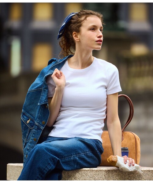 「PETIT BATEAU」 半袖Tシャツ SMALL ホワイト レディース_画像2