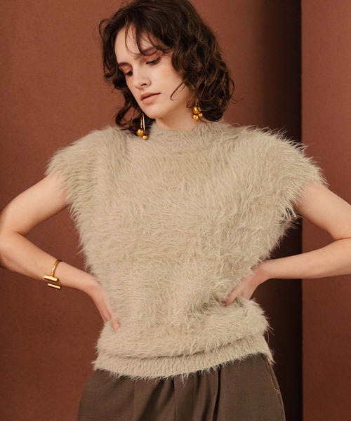 ELFRANK ベスト ジレ 「2026AW」「M〜Lサイズ展開」シャギーニット