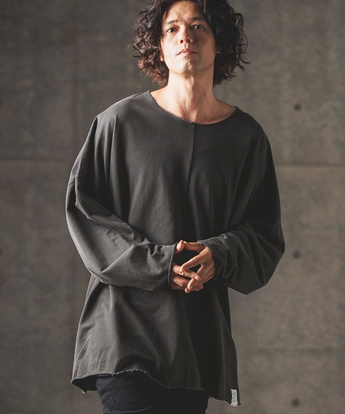 「GLIMCLAP」 長袖Tシャツ L ブラック メンズ_画像2