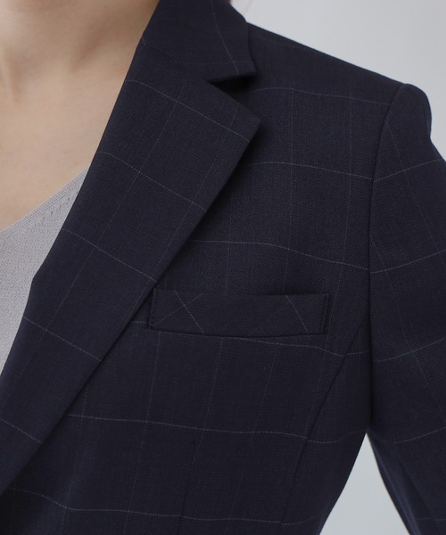 「TRUDEA」 テーラードジャケット LARGE チャコールグレー レディース_画像8