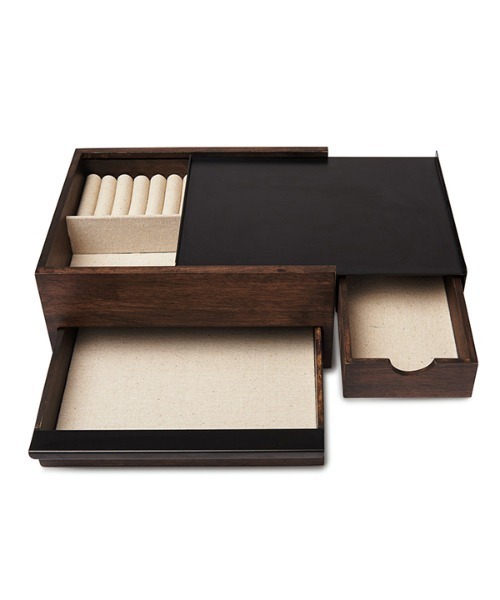 収納 Umbra/ストーイット ジュエリーボックス ブラック×ウォルナット レディース メンズ 24690117ZOZOTOWN