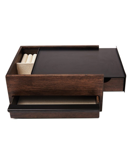 収納 Umbra/ストーイット ジュエリーボックス ブラック×ウォルナット レディース メンズ 24690117ZOZOTOWN