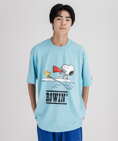 Tシャツ Tシャツ Peanuts R Collection オーバーサイズグラフィックtシャツ Rowing Snoopy Blue Topaz Zozotown 通販 Paypayモール