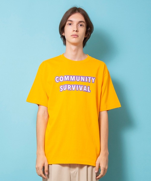 1/F メンズ tシャツ Tシャツ 「1/F」プリント COMMUNITY