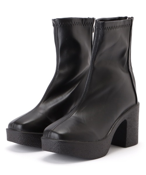 SLY（スライ） ブーツ FRONT ZIP CHUNKY BOOTS フロントジップ チャン