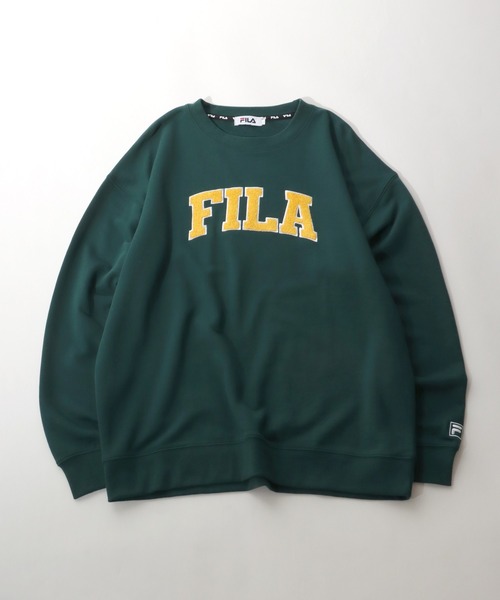 FILA（フィラ） スウェット サガラワッペン カレッジロゴ刺繍 