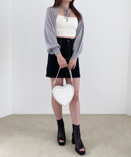 andmarry ミニデニムスカート　Sサイズ ANDMARY】Heart hip denim skirt