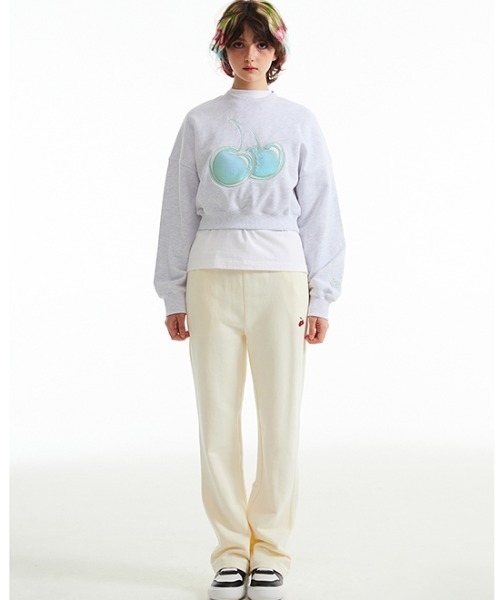 トレーナー スウェット KIRSH BIG CHERRY HOLOGRAM CROP SWEATSHIRT/キルシービッグチェリーホログラムクロップス トレーナー スウェット KIRSH BIG CHERRY HOLOGRAM CROP