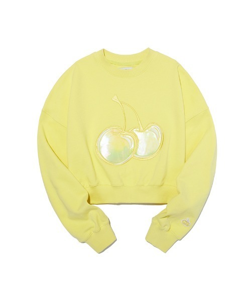 トレーナー スウェット KIRSH BIG CHERRY HOLOGRAM CROP SWEATSHIRT/キルシービッグチェリーホログラムクロップス トレーナー スウェット KIRSH BIG CHERRY HOLOGRAM CROP