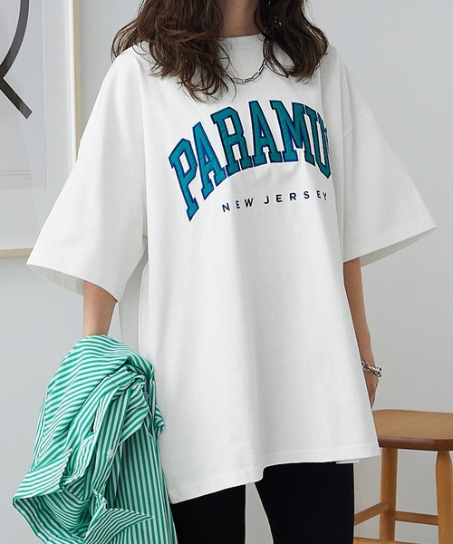 MONO-MART tシャツ Tシャツ PARAMUS MINNESOTA DES MOINES LOGO CREW 