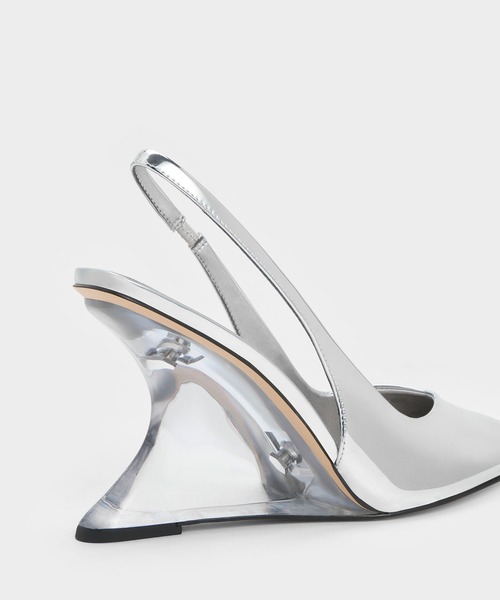 CHARLES ＆ KEITH パンプス スカルプヒール スリングバック