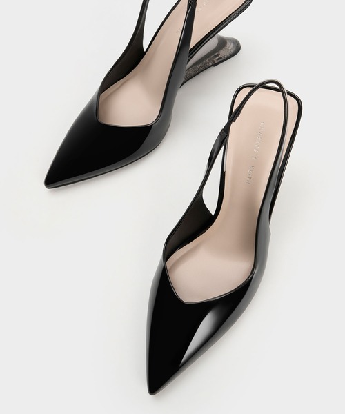 CHARLES ＆ KEITH パンプス スカルプヒール スリングバック