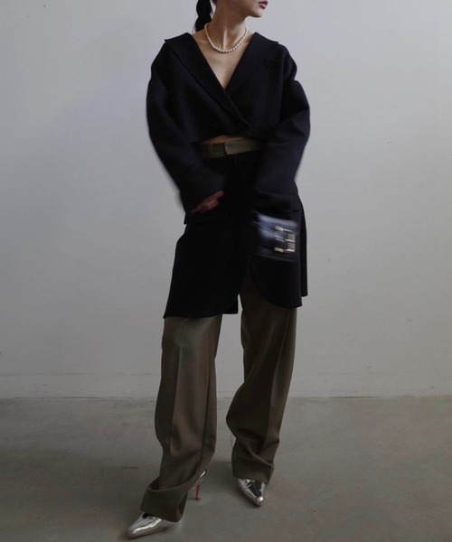 Ameri コート アウター JACKET SEPARATE KNIT TOP レディース