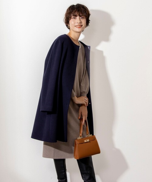 NOLLEY'S Sophi KIWI LAMBノーカラーコート : ZOZOTOWN Yahoo!店
