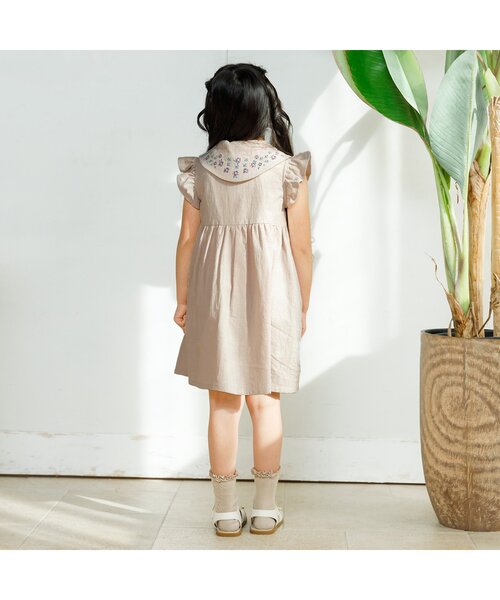 Seraph ワンピース 「リンク」クラフト刺繍セーラーカラーワンピース