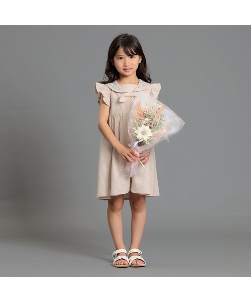 Seraph ワンピース 「リンク」クラフト刺繍セーラーカラーワンピース