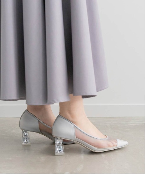 RANDA ワイン ハイヒール 24cm（未使用） RANDA パンプス ジュエルヒールシアーパンプス : ZOZOTOWN Yahoo
