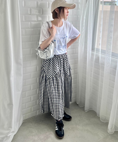 Oscar de la Renta ギンガムチェック フレアスカート Oscar de la Renta ギンガムチェック フレアスカート - メルカリ