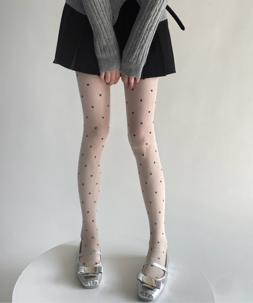 Jasmine出品 Jasmine Grandiflorum タイツ 「Jasmine」ハート/リボン/ドット