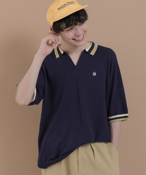 tシャツ ラインスキッパーニット レディース メンズ MUHET tシャツ ラインスキッパーニット レディース メンズ