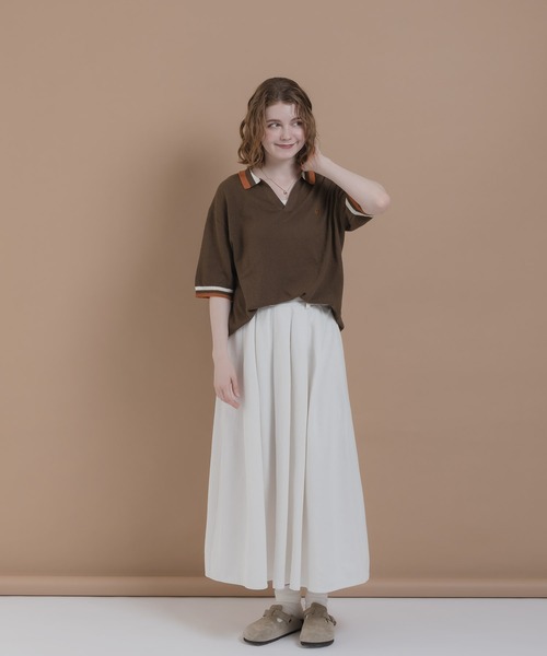 MUHET tシャツ ラインスキッパーニット レディース メンズ