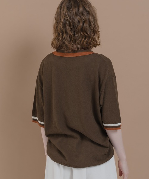 MUHET tシャツ ラインスキッパーニット レディース メンズ