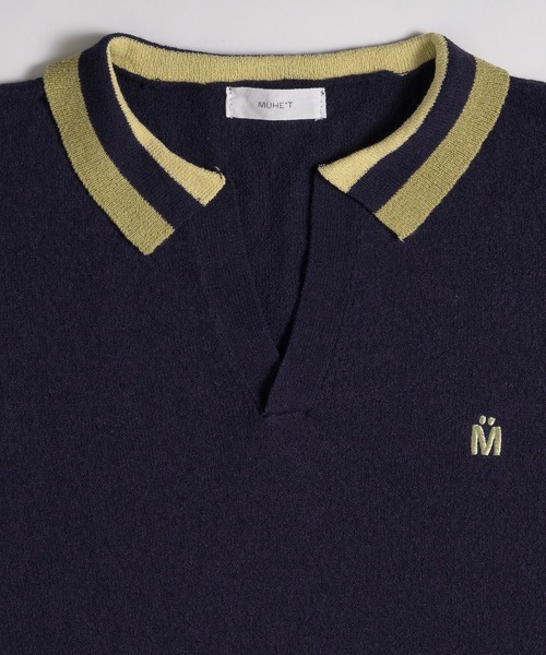 tシャツ ラインスキッパーニット レディース メンズ MUHET tシャツ ラインスキッパーニット レディース メンズ