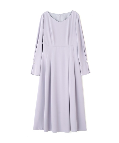 NATURAL BEAUTY BASIC」 長袖ワンピース MEDIUM ラベンダー  