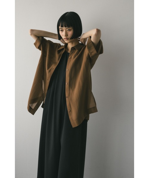 ブラウス シャツ シアーボクシーシャツ レディース STYLEMIXER ブラウス シャツ シアーボクシーシャツ レディース