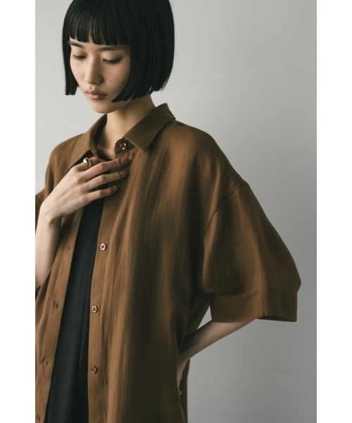ブラウス シャツ シアーボクシーシャツ レディース STYLEMIXER ブラウス シャツ シアーボクシーシャツ レディース