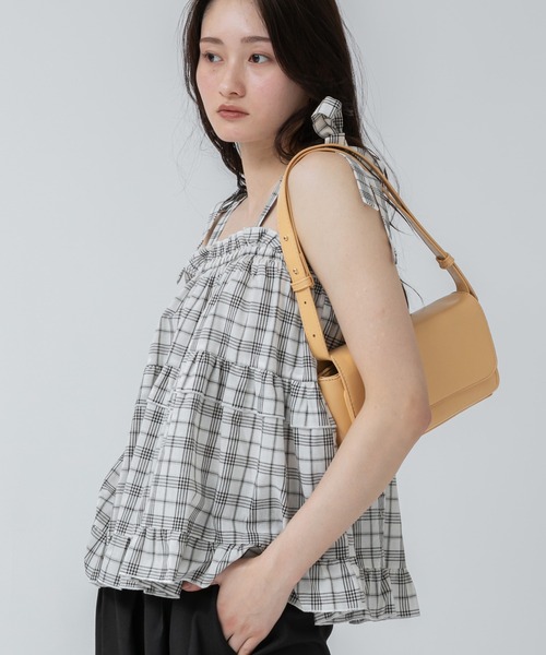 HEILIS 肩リボンティアードフリルキャミソール/「新色追加」春服