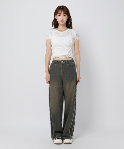 tシャツ DEARSTALKER／シルキーシャーリングＴ レディース DEARSTALKER tシャツ DEARSTALKER／MIAレースT レディース